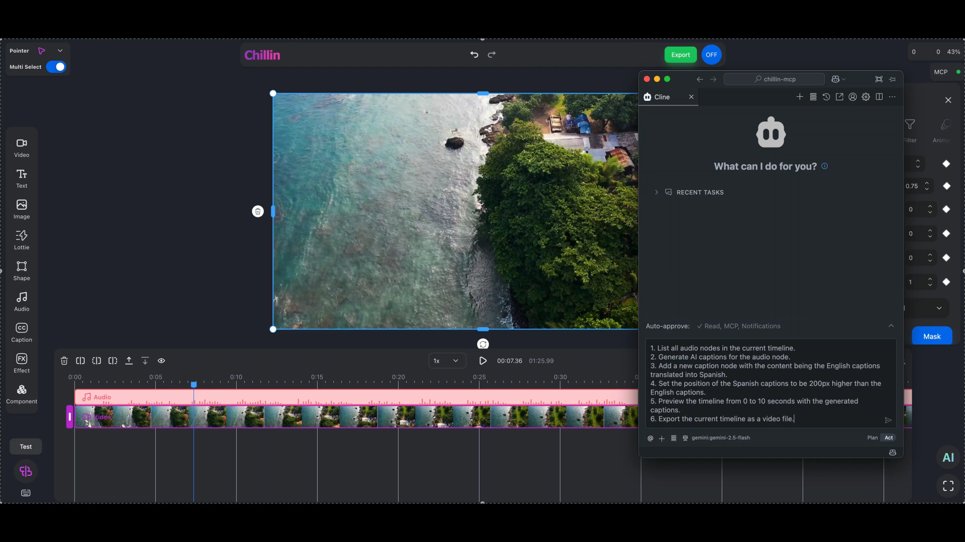 How to add AI captions to your video using Chillin MCP