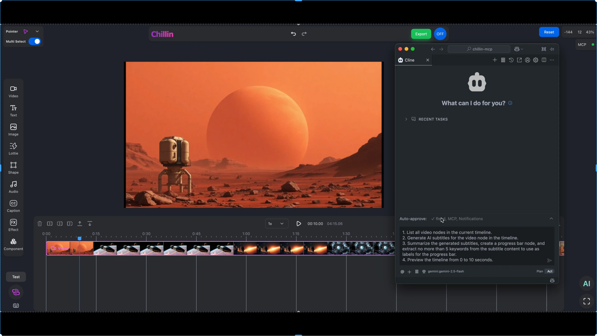 How to create a progress bar using Chillin MCP